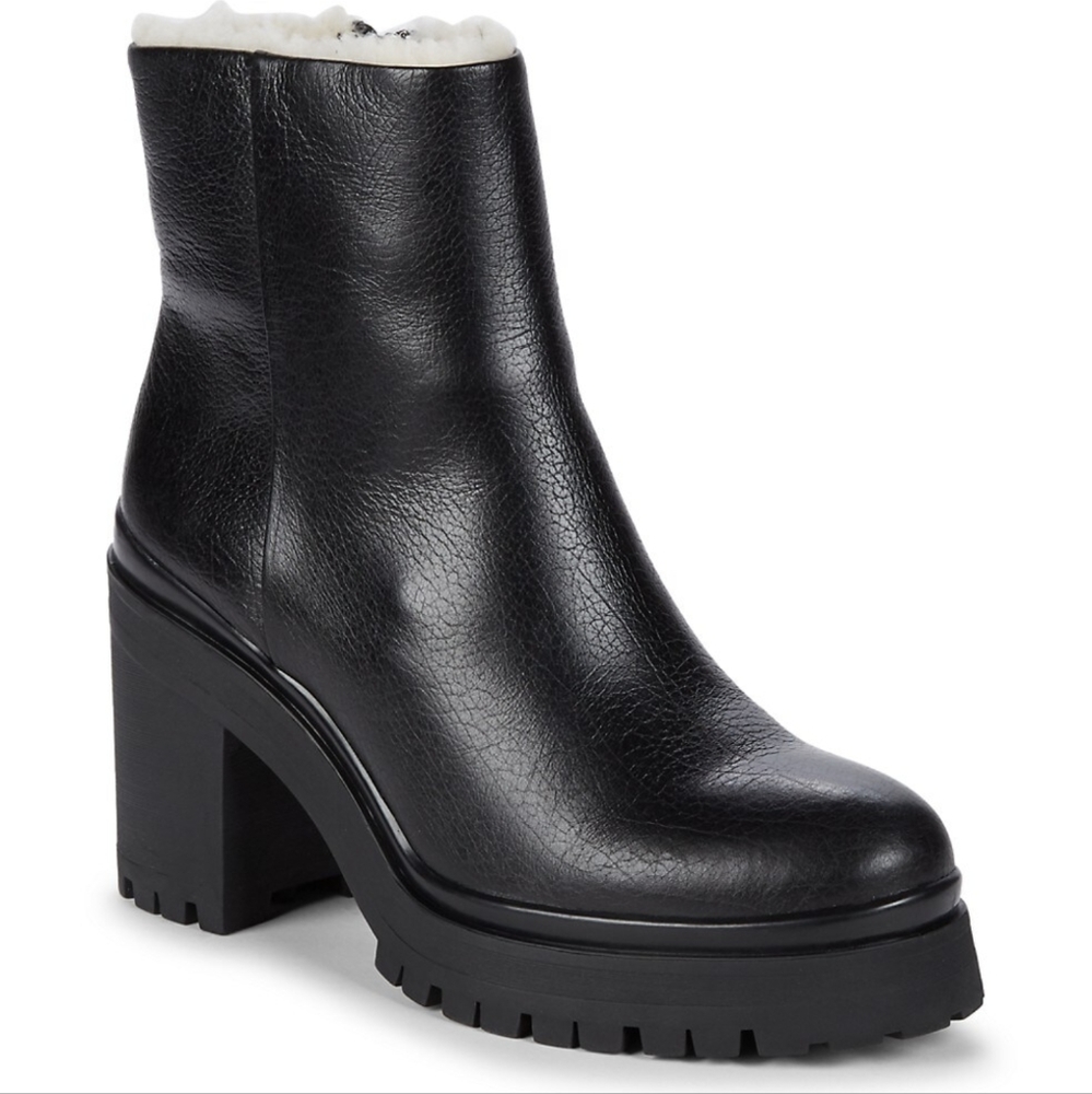 Rebecca Minkoff Milana Shearling & Leather Combat Boots